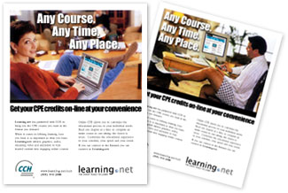 Print advertisement campaign for Learning.net